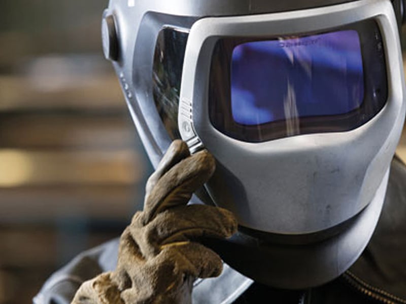 The 3M Speedglas 9100Xxi welding helmet.