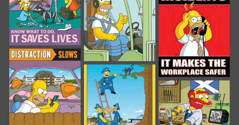 Some of The Simpsons workplace safety posters from Accuform.