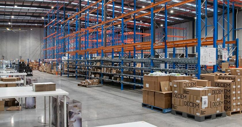 The new warehouse is three times the size of the previous one