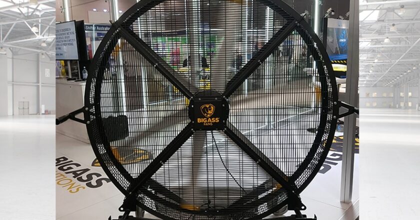 The Big Ass Fans’ Black Jack on display at CeMAT 2016