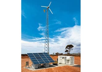 Cat incorporated several renewable energy resources into its hybrid power systems to power Australia's telecommunications industry.