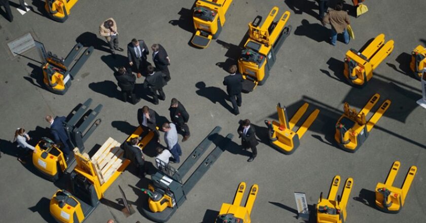 A scene from CeMAT Hannover, Germany.