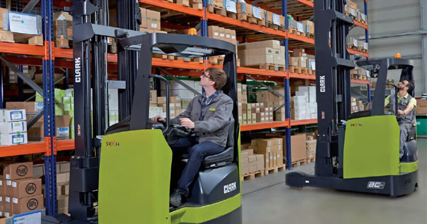 The new Clark SRX reach trucks have improved durability and stability.