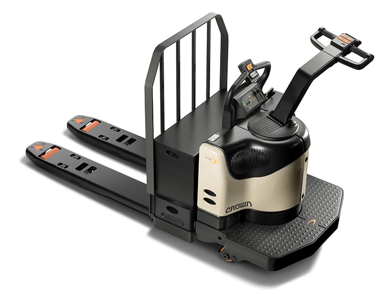 The Crown PE 4500 Series pallet truck.