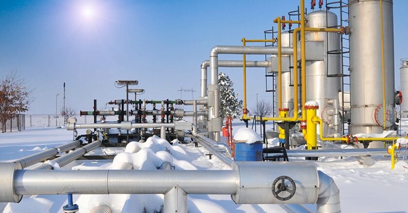 Part of Gazprom Transgaz Yugorsk's massive oil pipeline operation.