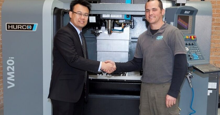 Lee Wai Yip, left, General Manager Hurco south-east Asia, with Ariel Banco of Custom Plenum Creations