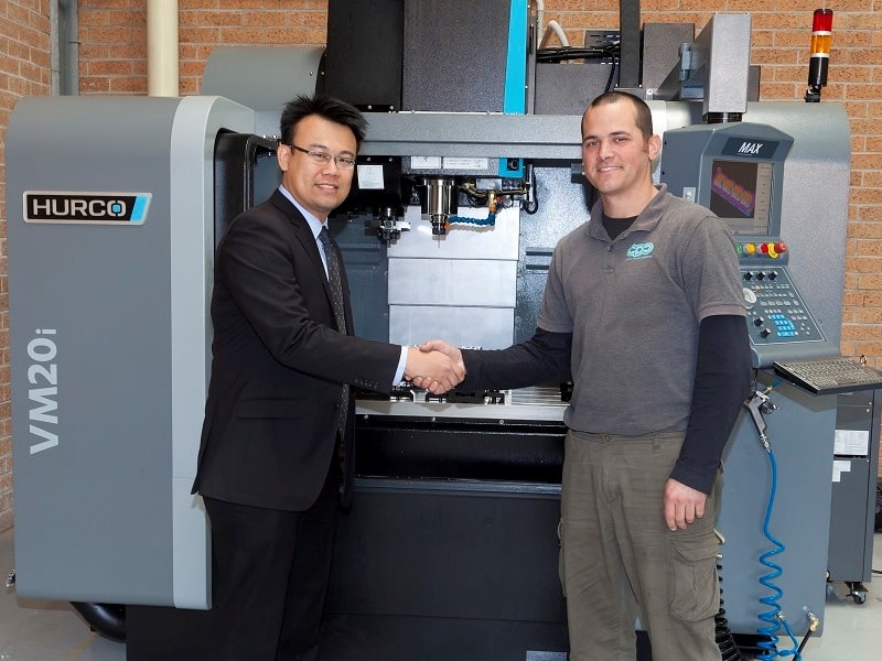 Lee Wai Yip, left, General Manager Hurco south-east Asia, with Ariel Banco of Custom Plenum Creations