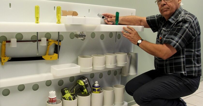 Pat Flood of Cut To Size Plastics with an HDPE tool holder