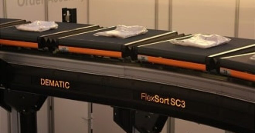 New Dematic FlexSort SC3 Crossbelt Sorter.