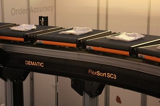 New Dematic FlexSort SC3 Crossbelt Sorter.