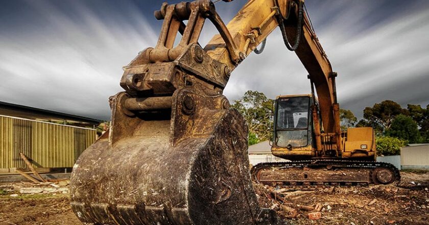 Decommissioned excavator