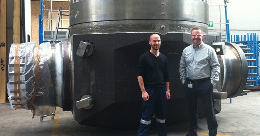 Representatives from the INPEX Ichthys Project and McDermott during a valve manufacturing inspection at a factory in Italy.