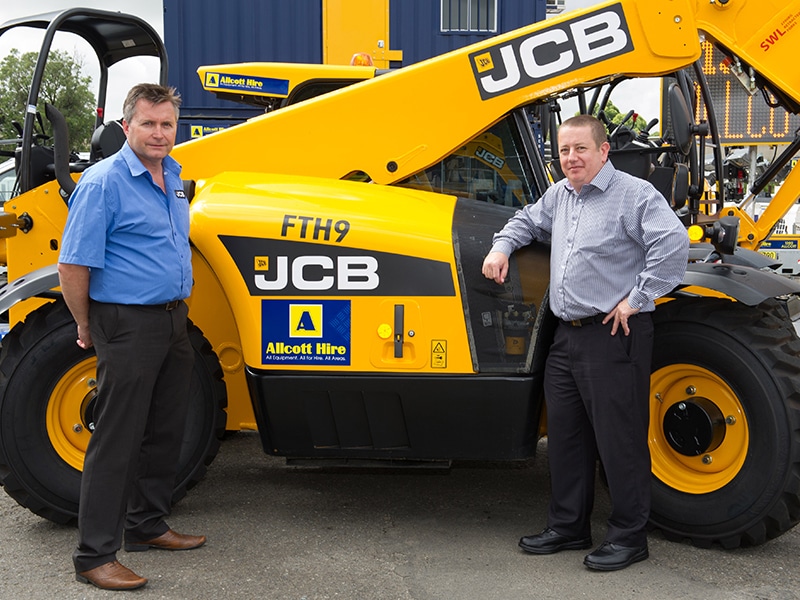 Owen Parker from JCB CEA and Adam Watson from Allcott Hire.