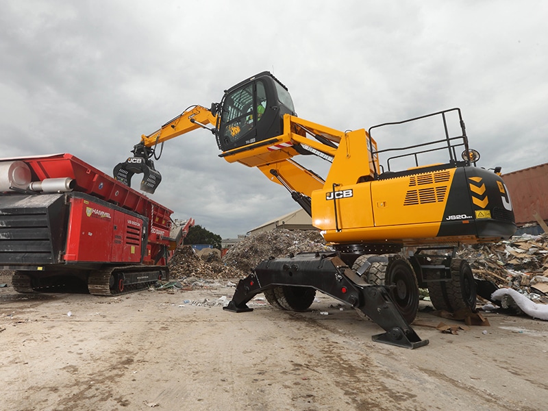 The JCB JS20MH Wastemaster materials handler.