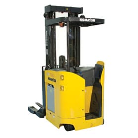 Komatsu has launched its new FR range of pantograhic reach fork lifts which utilises an energy conserving Intelligent Control System