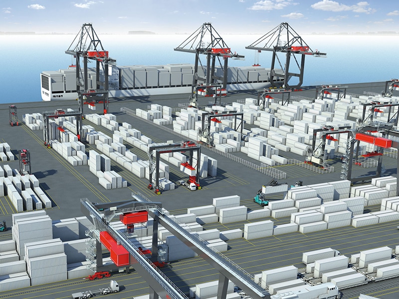 A Konecranes terminal container-handling system.