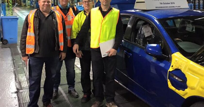The last Ford Falcon rolls off the Broadmeadows assembly line