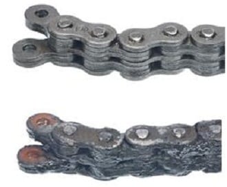 Failing to properly lubricate your mast chain can lead to rust and a shorter chain lifespan.