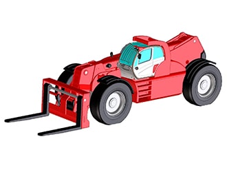 An artist's impression of a new, supersized Manitou telehandler.