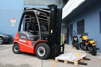 Manitou's MI25D rough-terrain forklift.