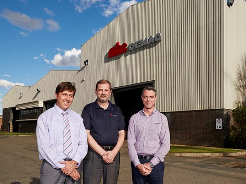 MHE-Demag Australia's management team, from left: national service manager Vince Di Costanzo, managing director Klaus Schilling and national sales and marketing manager Rowland Hudd.