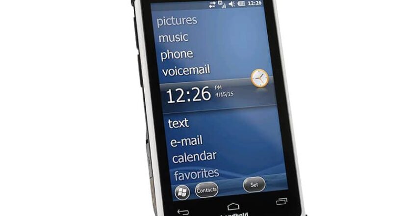 The Nautiz X1 can run Android 4.0 or Windows Embedded Handheld 6.5