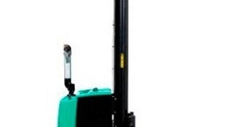 Mitsubisi's new AXIA ES pedestrian stacker was redesigned for optimal use in confined and restricted spaces.