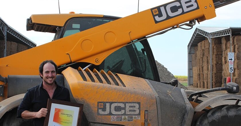 Rocky Point Mulching operations manager Josh Keith and a JCB telehandler