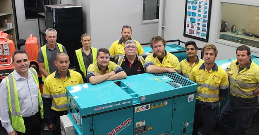 Redstar Equipment general manager Kevin Ennis (far left) with Redstar staff.