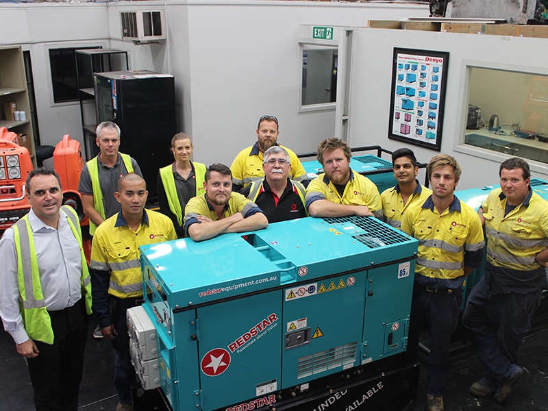 Redstar Equipment general manager Kevin Ennis (far left) with Redstar staff.