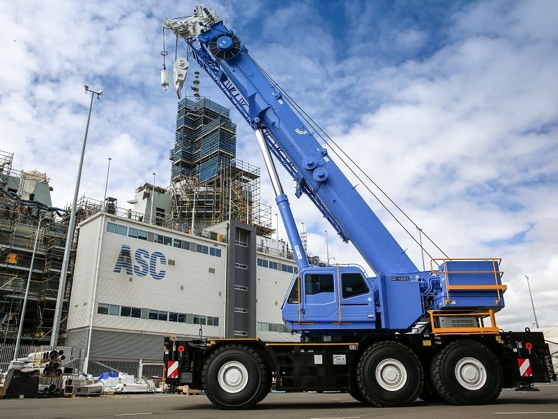 Tadano Oceania has been chosen to supply two GR-1450EX rough terrain cranes for a warship construction project in Adelaide.