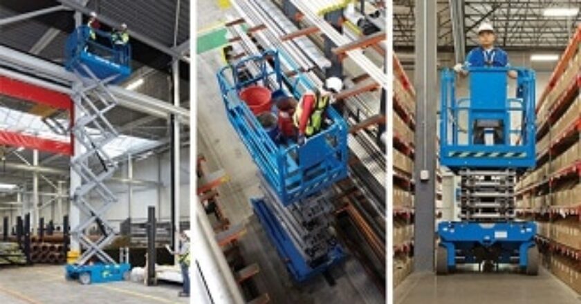 The new Genie GS-4047 electric scissor lift is designed to meet the demands of tightly packed, high rise indoor spaces.