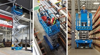 The new Genie GS-4047 electric scissor lift is designed to meet the demands of tightly packed, high rise indoor spaces.