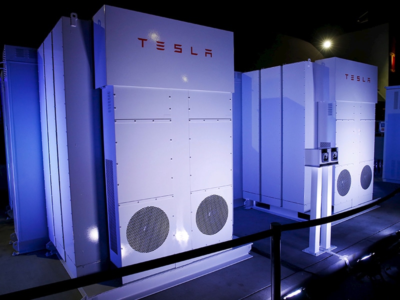 Tesla's Powerpack battery for commercial use.