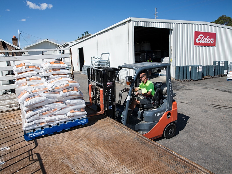 One of the Toyota 8-Series FG forklifts operated by Elders.