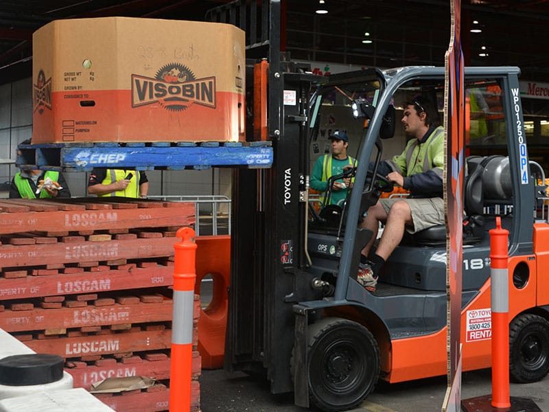 One of the entrants in the 2015 Toyota Forklift Challenge.