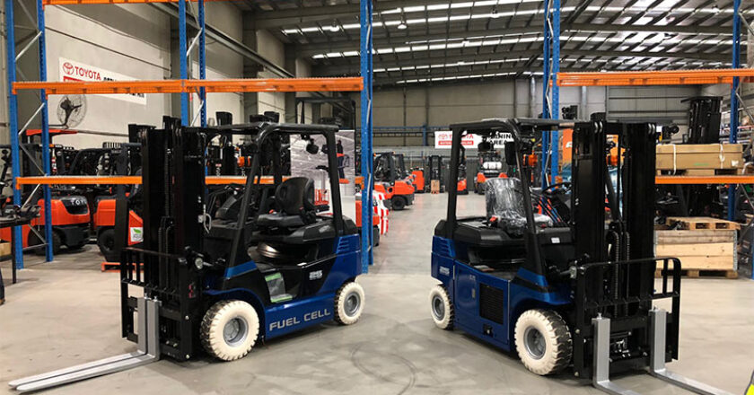 Toyota hydrogen fuel cell powered forklifts