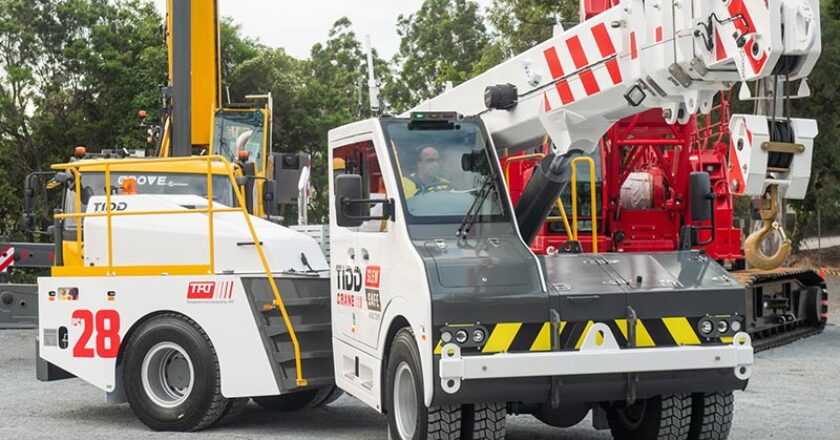 The TIDD PC28 pick and carry crane shows its capability at the open day