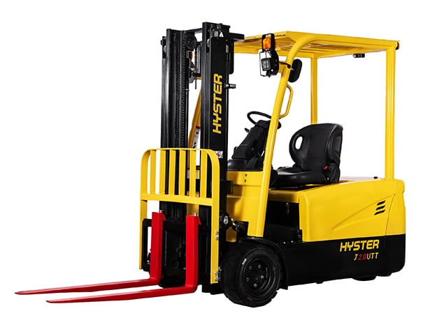 Hyster 3-wheel electric lift trucks join 4-wheel models and complementary tow and pallet trucks.