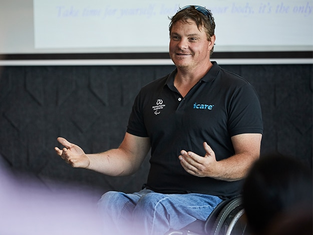 Ben Houlison (pictured) is one of three Paralympic speakers including Nigel Smith and Joany Badenhorst who will be sitting on the icare NSW webinar panel.