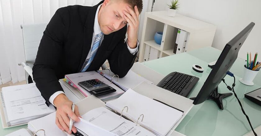 Worried businessman